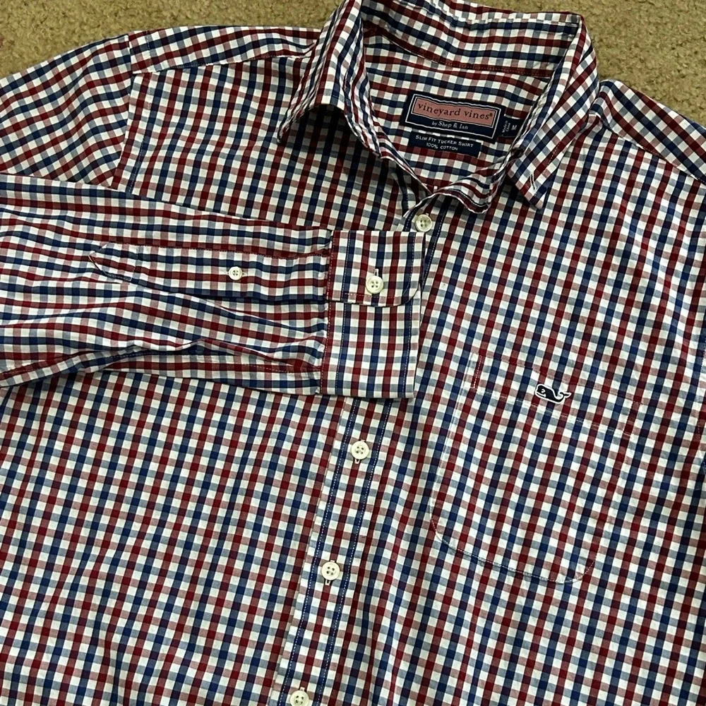 Vineyard Vines Men’s Medium Multicolor Check Slim Fit Tucker Shirt